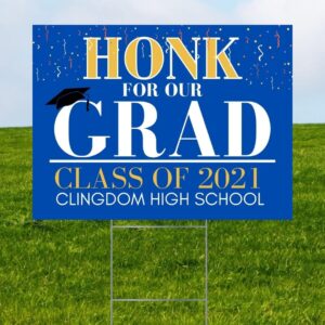 Personalized Graduation Lawn Signs -Honk for Grad